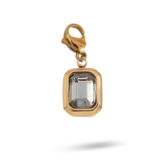 Charm GRAND ZIRCON GRIS - or