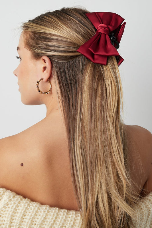 Pince à cheveux GROS NOEUD BEIGE