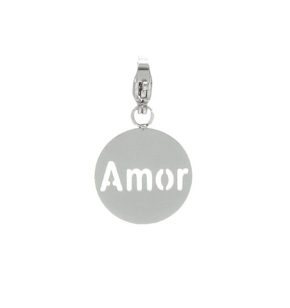 Charm AMOR MEDAILLE RONDE - argent