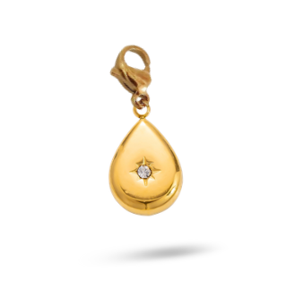Charm GOUTTE MINI STRASS - or