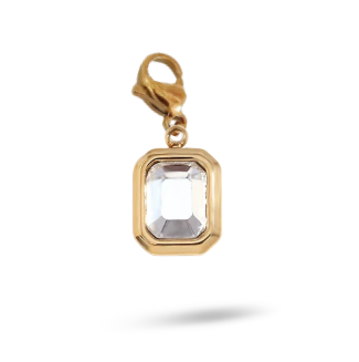 Charm GRAND ZIRCON BLANC - or