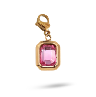 Charm GRAND ZIRCON ROSE - or